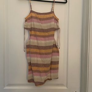 Striped beach cover-up dress
